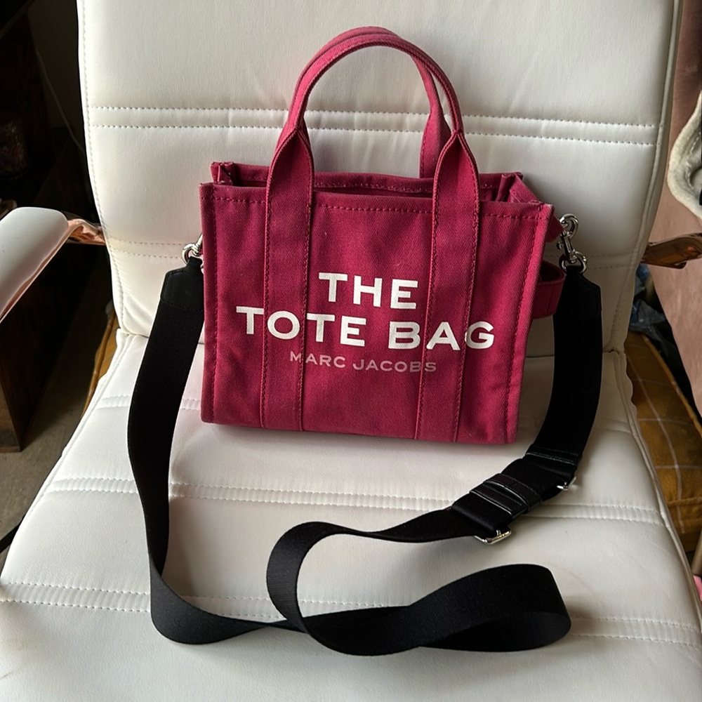 Burgundy Marc Jacobs Mini Tote Bag
